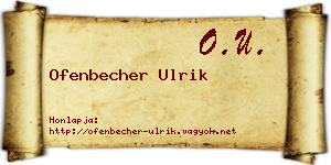 Ofenbecher Ulrik névjegykártya